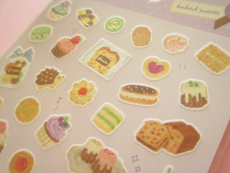 Photo3: Kawaii Cute Buon appetito Stickers Sheet Gaia *Baked Sweets (466788-1)