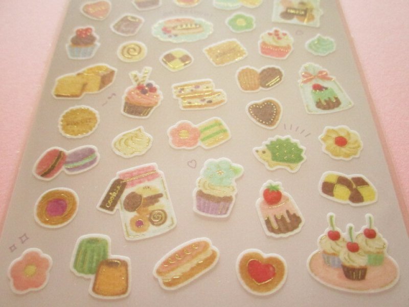 Photo2: Kawaii Cute Buon appetito Stickers Sheet Gaia *Baked Sweets (466788-1)