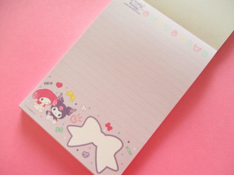 Photo1: Kawaii Cute Large Memo Pad sun-star *My Melody & Kuromi (S2847914) 