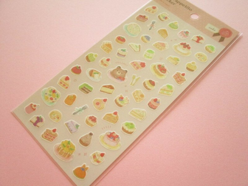 Photo1: Kawaii Cute Buon appetito Stickers Sheet Gaia *Cake (466788-2) (1)