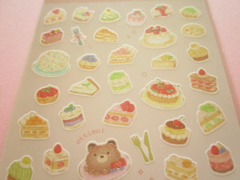 Photo1: Kawaii Cute Buon appetito Stickers Sheet Gaia *Cake (466788-2)