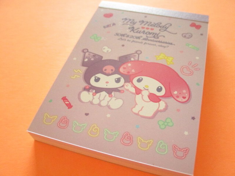 Photo1: Kawaii Cute Mini Memo Pad Sanrio Characters Sun-Star *My Melody & Kuromi (S2847957)  (1)
