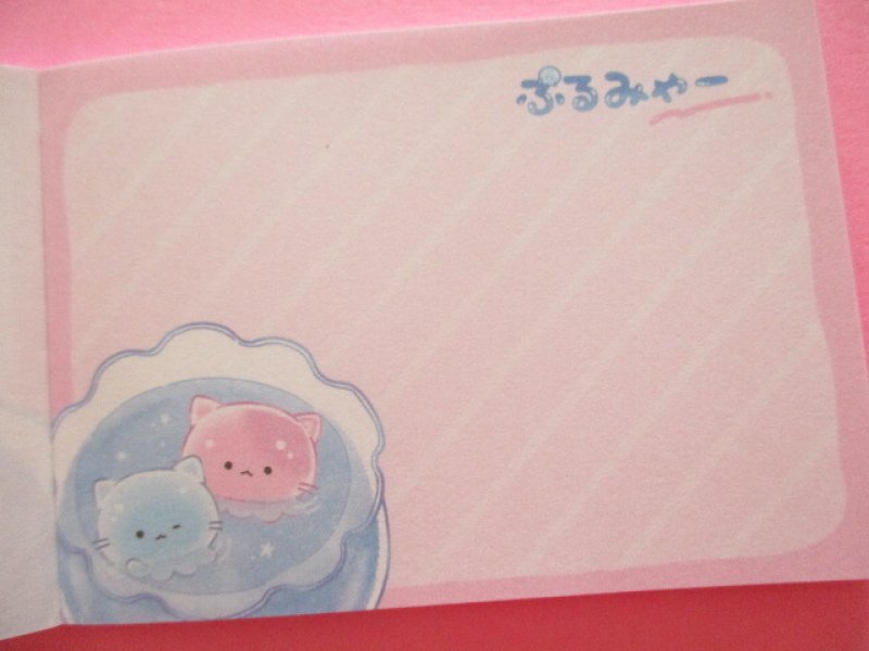Photo2: Kawaii Cute Mini Memo Pad ぷるみゃー Crux *すいそう (131236)
