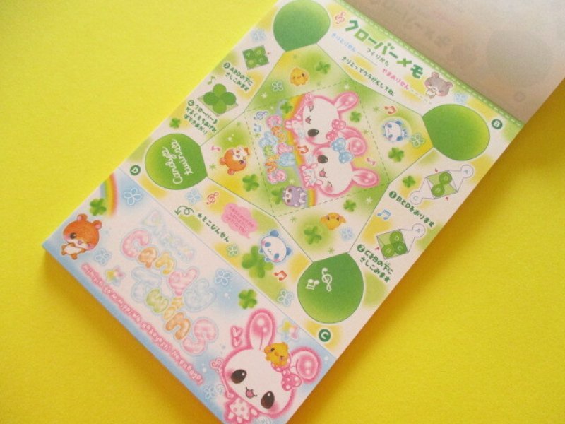 Photo2: Kawaii Cute V Large Memo Pad Q-LiA *Candy Twins (90178)