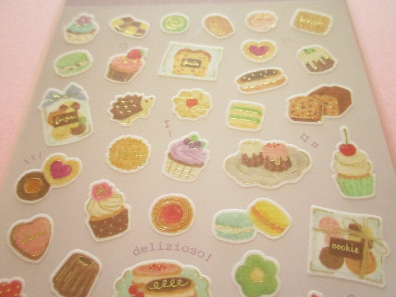 Photo1: Kawaii Cute Buon appetito Stickers Sheet Gaia *Baked Sweets (466788-1)