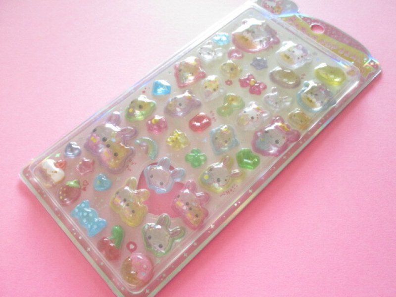 Photo1: Kawaii Cute うるちゅる Pop Stickers Sheet Crux *フワフワらびちゃん (132243) (1)