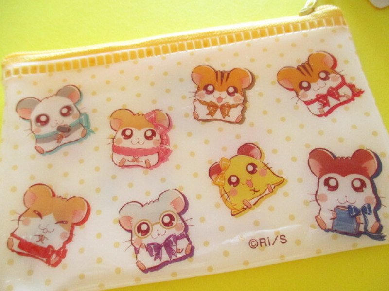 Photo2: Kawaii Cute Tottoko Hamutaro Small Flat Vinyl Pouch *Ribbon (40129)