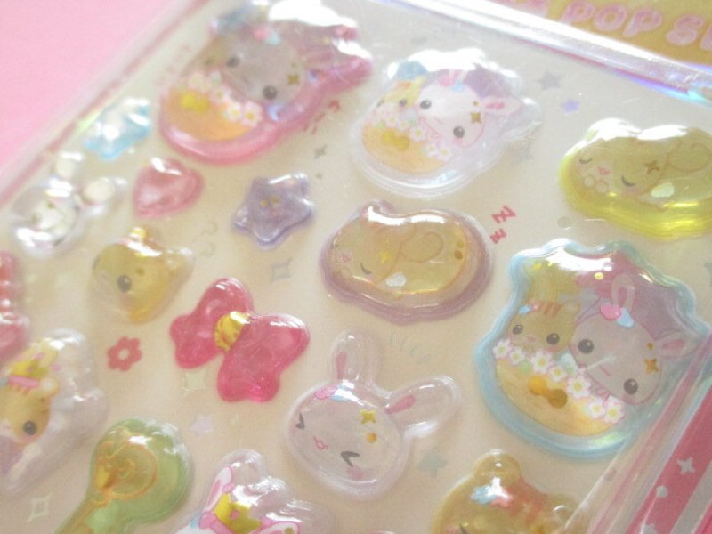 Photo3: Kawaii Cute うるちゅる Pop Stickers Sheet Crux *フワフワらびちゃん (132243)