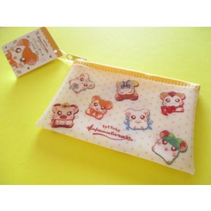 Photo: Kawaii Cute Tottoko Hamutaro Small Flat Vinyl Pouch *Ribbon (40129)
