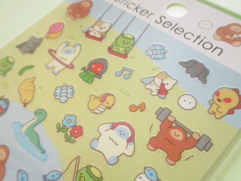 Photo3: Kawaii Cute Design Stickers Sheet Gaia *Mystery Friends UMA (466813-1)