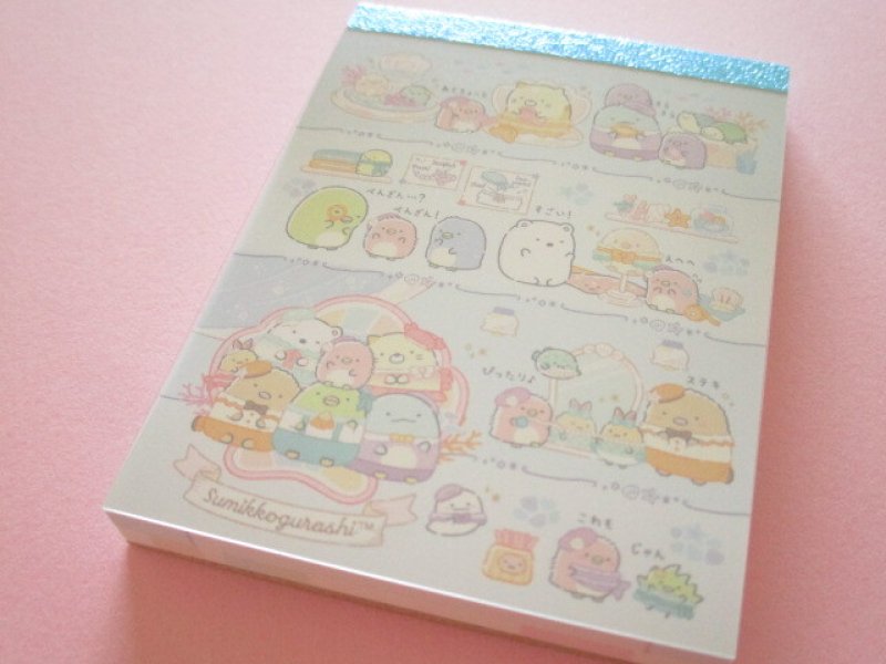 Photo1: Kawaii Cute Mini Memo Pad Sumikkogurashi San-x *Penguin Lagoon (MH27401-3) (1)