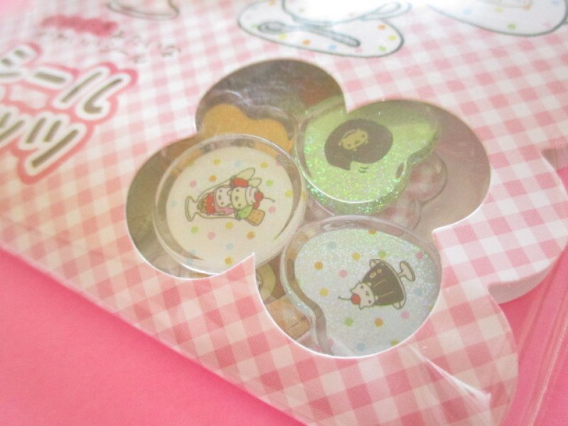 Photo1: Kawaii Cute Seal Bits Sticker Ohajiki Flakes Sack San-x *にゃんにゃんにゃんこ (SE69003)