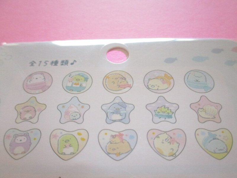 Photo2: Kawaii Cute Seal Bits Sticker Ohajiki Flakes Sack San-x *Sumikkogurashi (SE69009)