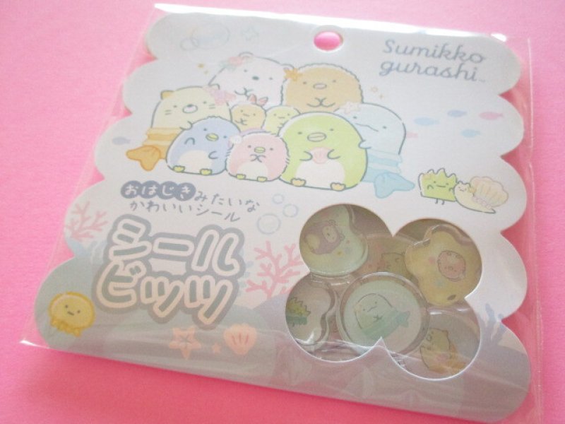 Photo1: Kawaii Cute Seal Bits Sticker Ohajiki Flakes Sack San-x *Sumikkogurashi (SE69009) (1)