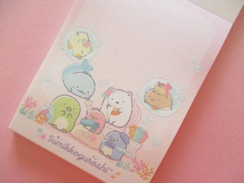 Photo1: Kawaii Cute Mini Memo Pad Sumikkogurashi San-x *Penguin Lagoon (MH27401-1)