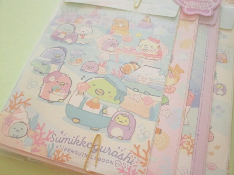Photo2: Kawaii Cute Regular Letter Set San-x Sumikkogurashi *Penguin Lagoon (LH83901)