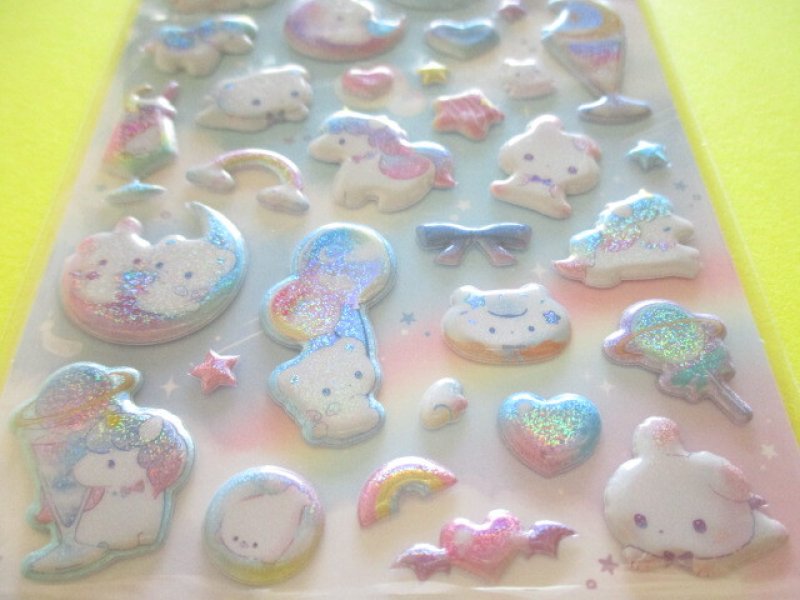 Photo2: Kawaii Cute めちゃキラ Puffy Stickers Sheet Q-Lia *My Sparkle (01034)