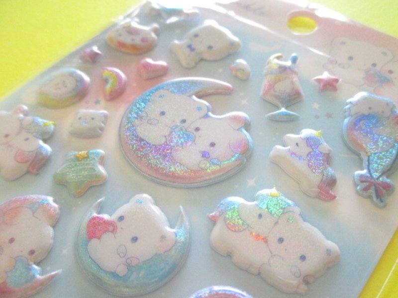 Photo3: Kawaii Cute めちゃキラ Puffy Stickers Sheet Q-Lia *My Sparkle (01034)
