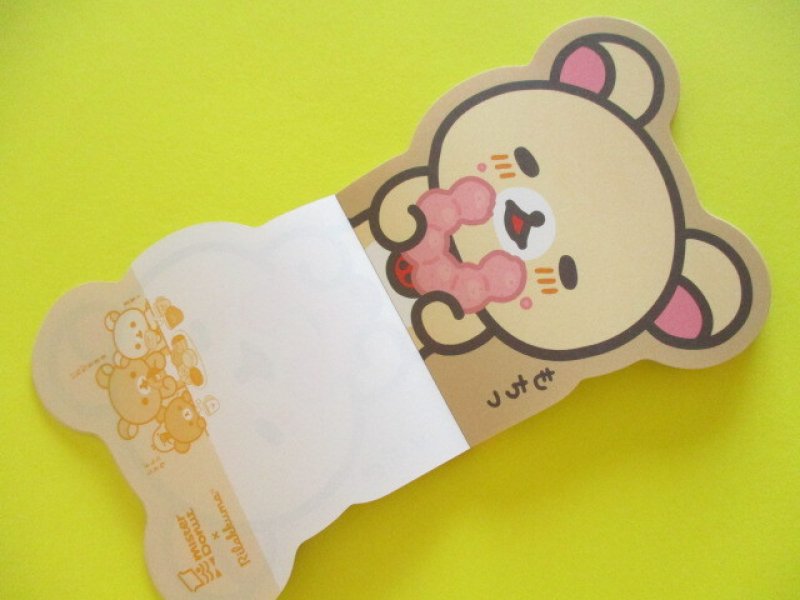Photo1: Kawaii Cute Die-Cut Medium Memo Pad Korilakkuma San-x *Mister Donut×Rilakkuma (MH27902)