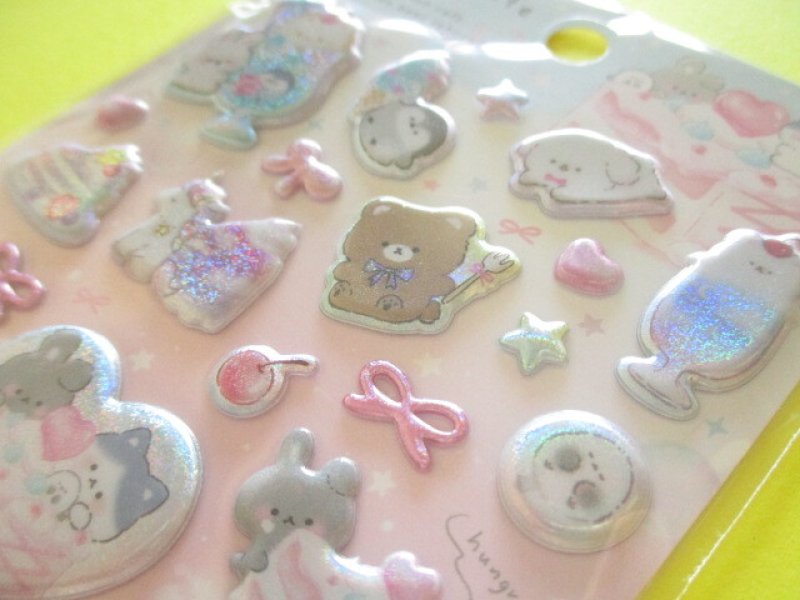 Photo3: Kawaii Cute めちゃキラ Puffy Stickers Sheet Q-Lia *Sweet Cafe (01035)