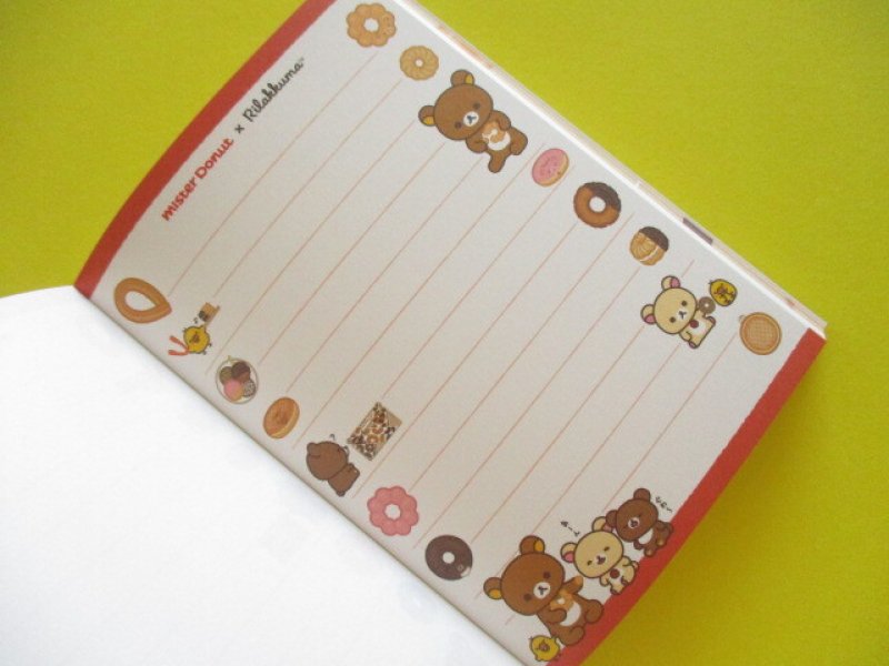 Photo1: Kawaii Cute Large Memo Pad Rilakkuma San-x *Mister Donut×Rilakkuma (MH27801)
