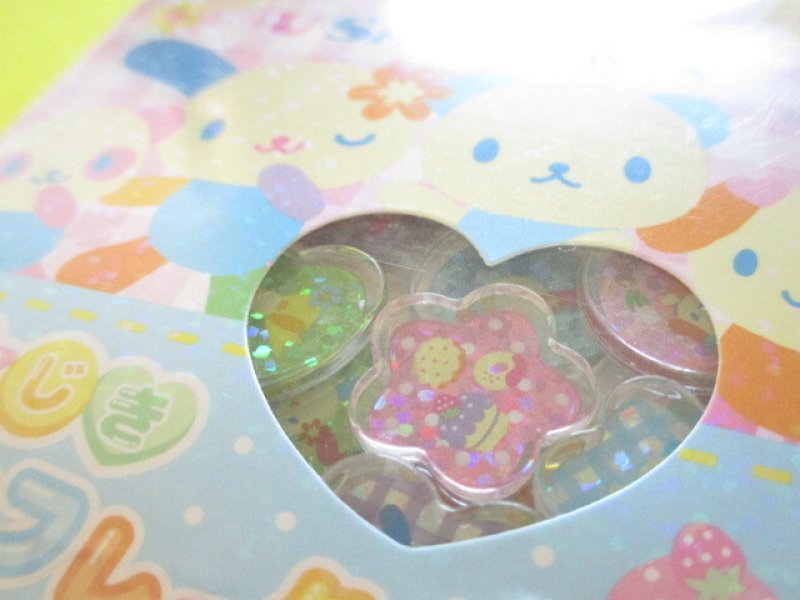 Photo1: Kawaii Cute Ohajiki Disc Sticker Flakes Sack Sanrio *usahana (134019)