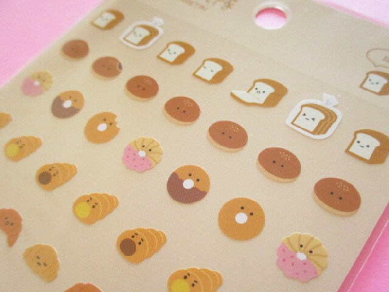 Photo3: Kawaii Cute たべられ隊 Stickers Sheet Gaia *Bread (466798-2, or 467871)