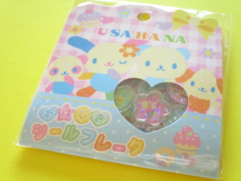 Photo1: Kawaii Cute Ohajiki Disc Sticker Flakes Sack Sanrio *usahana (134019) (1)