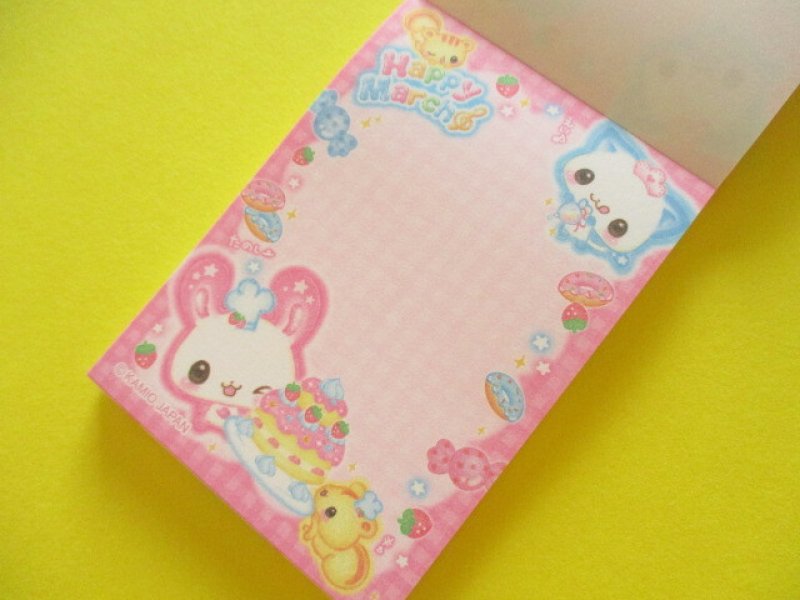 Photo1: Kawaii Cute Mini Memo Pad Kamio Japan *Happy March (228724)