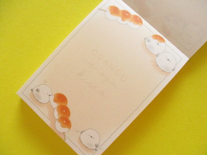 Photo1: Kawaii Cute Mini Memo Pad Kamio Japan *Odango Enaga Kissa (228210)