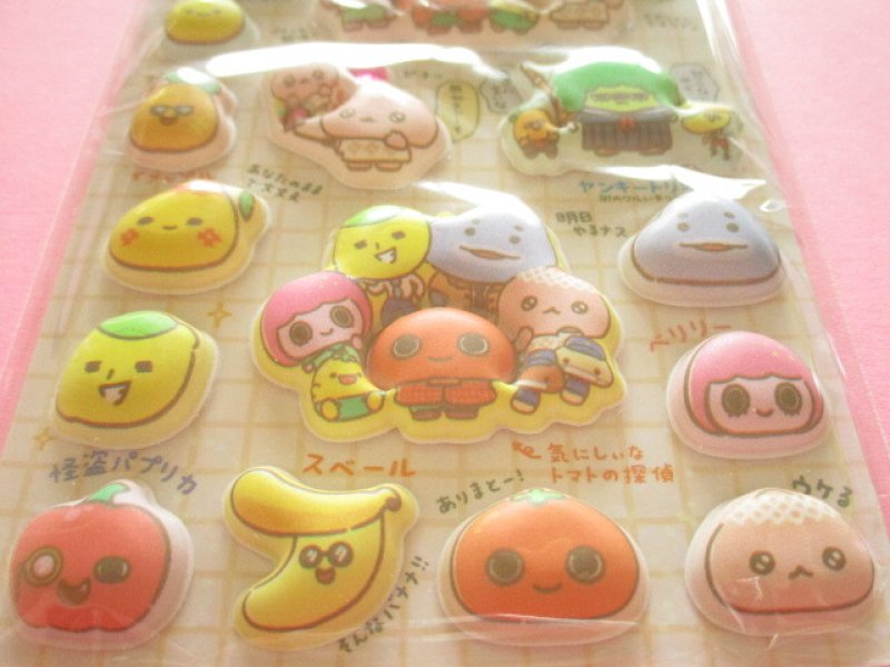 Photo2: Kawaii Cute Funi Funi Puffy Stickers Sheet San-x *Tomanto (SE69809)