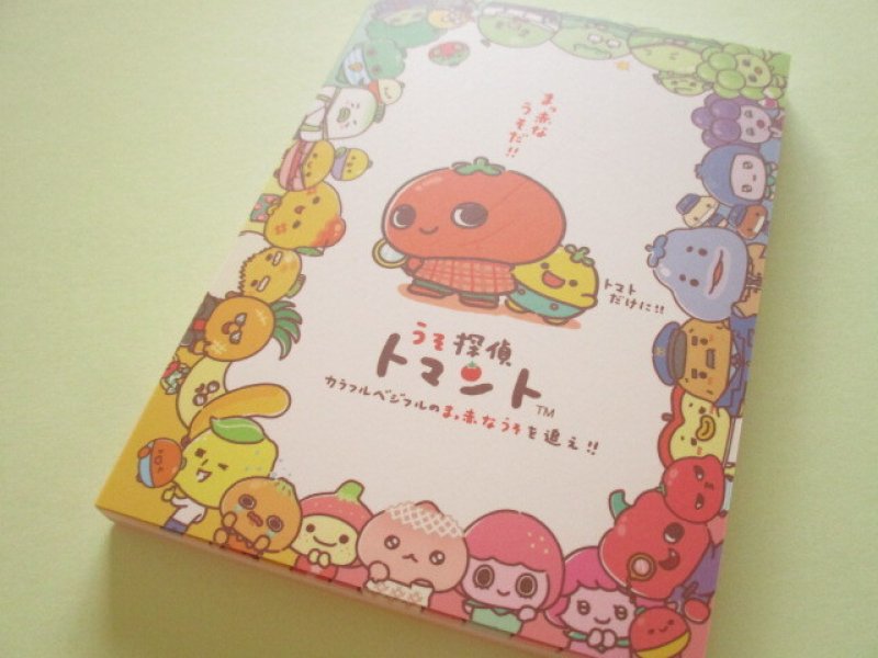Photo1: Kawaii Cute Large Memo Pad うそ探偵 Tomanto San-x *まっ赤なうそだ！トマトのようにね！ (MH28901) (1)