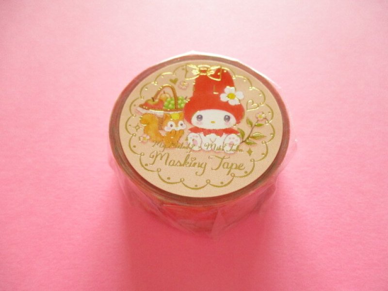 Photo1: Kawaii Cute Masking Tape Sticker My Melody × たけい みき Miki Takei Clothes Pin *Little Red (MT-84073) (1)