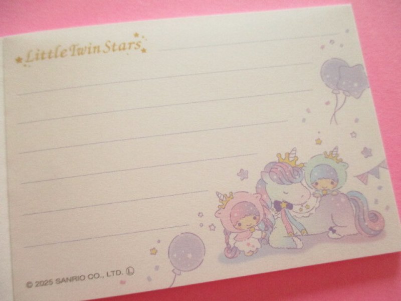 Photo2: Kawaii Cute Mini Memo Pad Little Twin Stars Crux *Twilight Unicorn (132554）