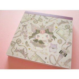 Photo: Kawaii Cute Medium Memo Pad Kuromi × たけい みき Miki Takei Clothes Pin *Black Swan (MM-84054) 