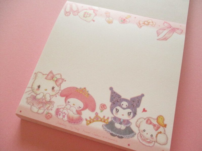 Photo1: Kawaii Cute Medium Memo Pad Sanrio Characters × たけい みき Miki Takei Clothes Pin *Fairina (MM-84057) 