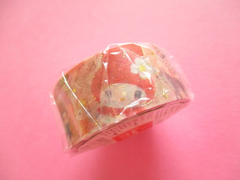 Photo1: Kawaii Cute Masking Tape Sticker My Melody × たけい みき Miki Takei Clothes Pin *Little Red (MT-84073)