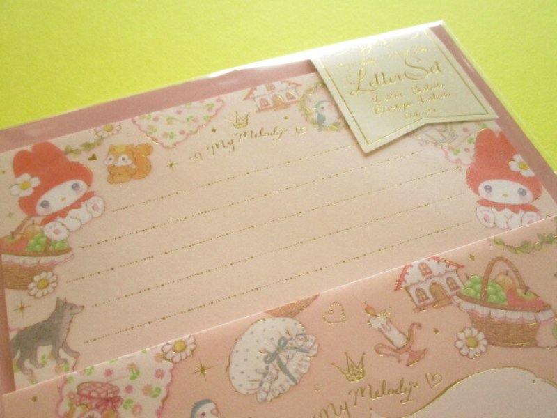 Photo1: Kawaii Cute Letter Set My Melody × たけい みき Miki Takei Clothes Pin *Little Red (LS-84051)