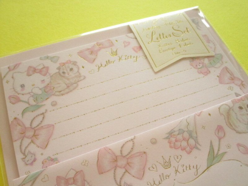 Photo1: Kawaii Cute Letter Set Hello Kitty × たけい みき Miki Takei Clothes Pin *Elegance (LS-84048)