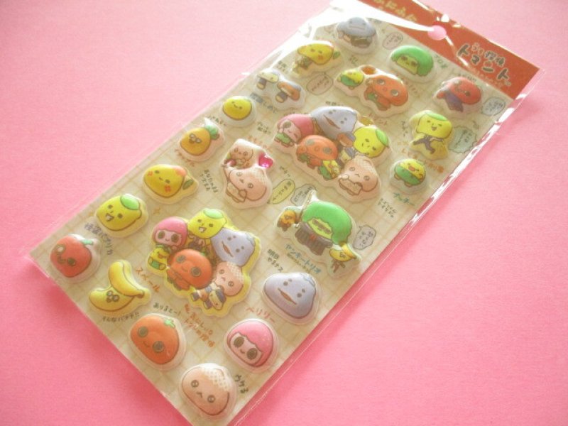 Photo1: Kawaii Cute Funi Funi Puffy Stickers Sheet San-x *Tomanto (SE69809) (1)