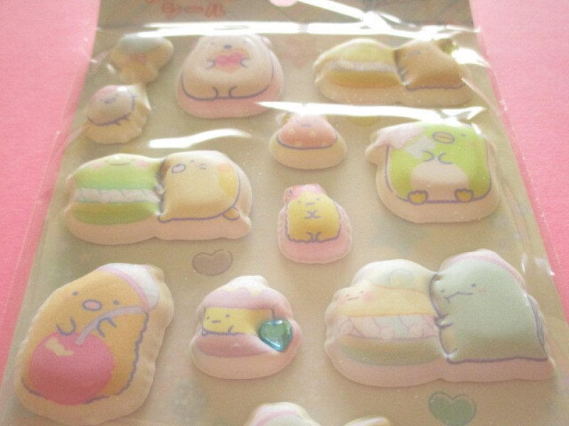 Photo1: Kawaii Cute Funi Funi Puffy Stickers Sheet San-x *Sumikkogurashi (SE69804)