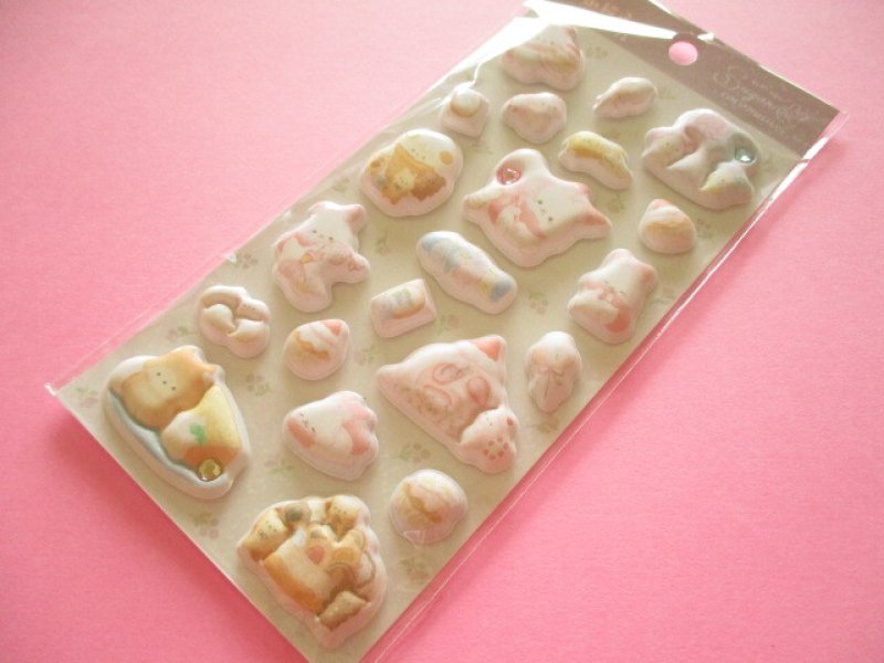 Photo1: Kawaii Cute Funi Funi Puffy Stickers Sheet San-x *Sugarcocomuu (SE69807) (1)