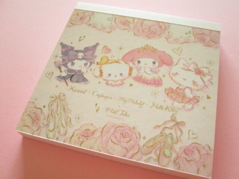 Photo1: Kawaii Cute Medium Memo Pad Sanrio Characters × たけい みき Miki Takei Clothes Pin *Fairina (MM-84057)  (1)