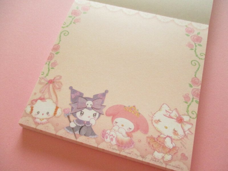 Photo2: Kawaii Cute Medium Memo Pad Sanrio Characters × たけい みき Miki Takei Clothes Pin *Fairina (MM-84057) 