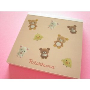 Photo: Kawaii Cute Square Memo Pad Stuffed animal photographs San-x *Rilakkuma (MH29101)