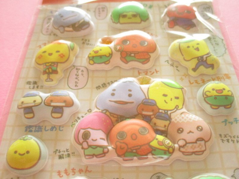 Photo1: Kawaii Cute Funi Funi Puffy Stickers Sheet San-x *Tomanto (SE69809)