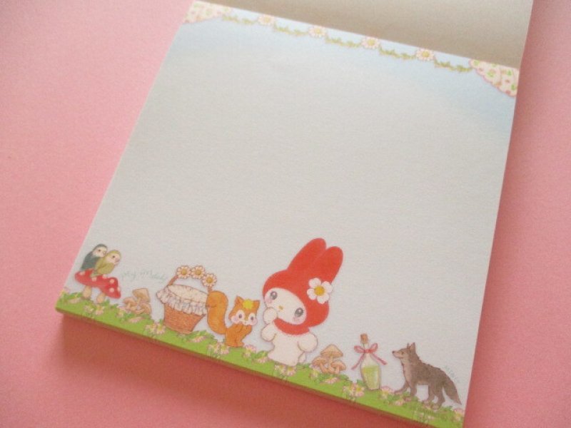 Photo2: Kawaii Cute Medium Memo Pad My Melody × たけい みき Miki Takei Clothes Pin *Little Red (MM-84055) 