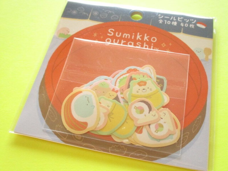 Photo1: Kawaii Cute Seal Bits Sticker Flakes Sack おすし雑貨 San-x *Sumikkogurashi (SE69502) (1)