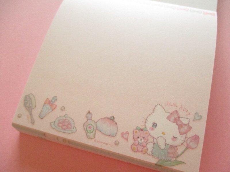 Photo1: Kawaii Cute Medium Memo Pad Hello Kitty × たけい みき Miki Takei Clothes Pin *Elegance (MM-84052)