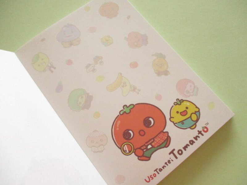 Photo1: Kawaii Cute Large Memo Pad うそ探偵 Tomanto San-x *まっ赤なうそだ!トマトのようにね! (MH28901)